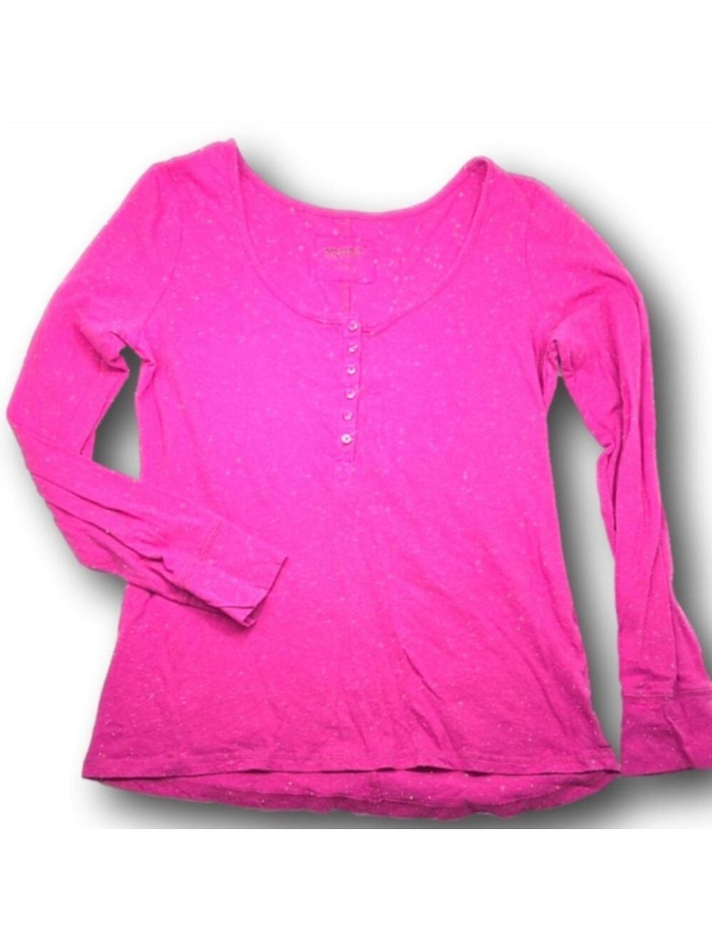 Women's Arizona Jean Co Pink Speckled Long Sleeve Tee XL